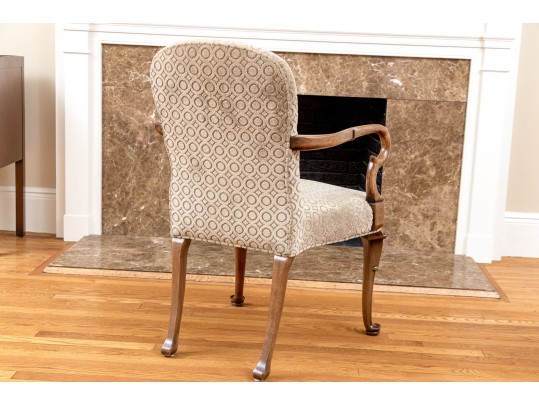 Quality Carved Mahogany Queen Anne Style Armchair