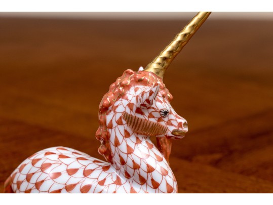 Herend Rust Fishnet Unicorn