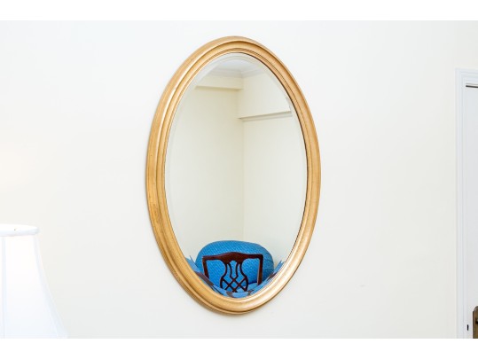 Italian La Barge Oval Beveled Mirror