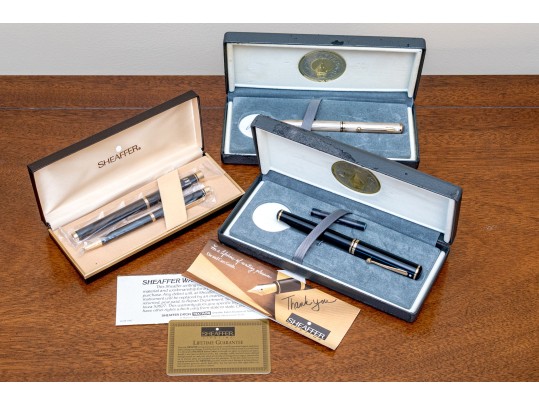 Collection Of Sheaffer Pens With Cases