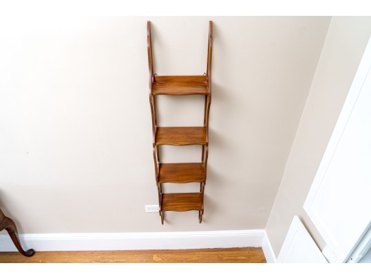 Carved Four Shelf Wall Mounted Shelves