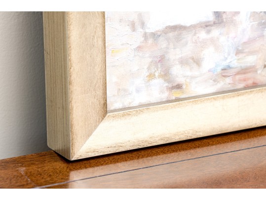 R. M. Rosina Signed Oil On Board, View Of A Window, 1996