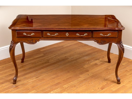 Century Furniture Marquetry Louis XV Style Desk