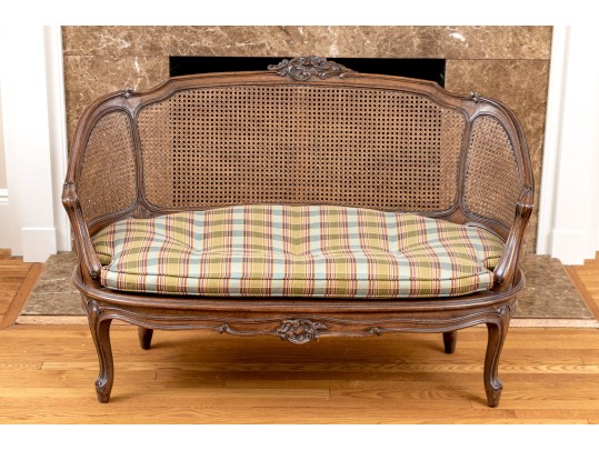 Louis XV Style Cane Back Settee
