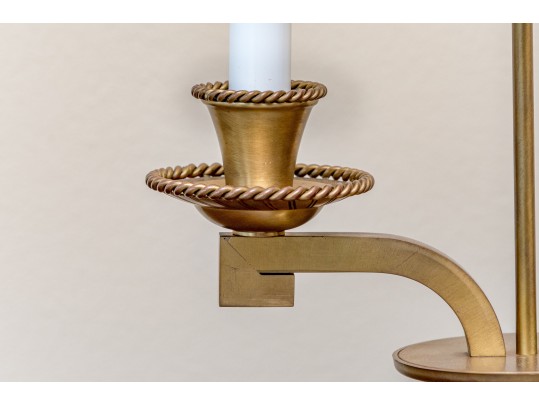 Brass Two Light Bouillotte Lamp