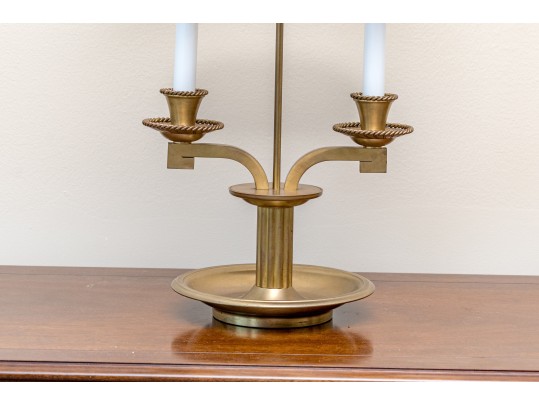 Brass Two Light Bouillotte Lamp