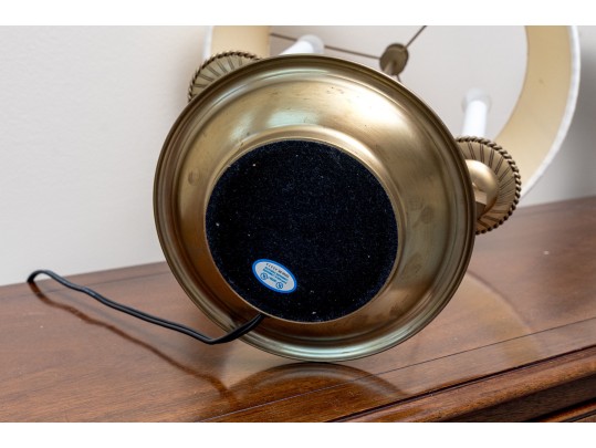 Brass Two Light Bouillotte Lamp