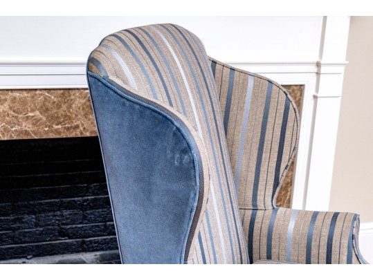 Quality Mahogany Queen Anne Style Wingback Chair