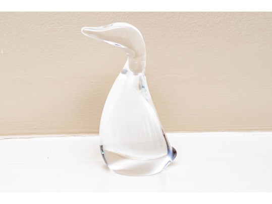 Two Steuben Crystal Water Birds