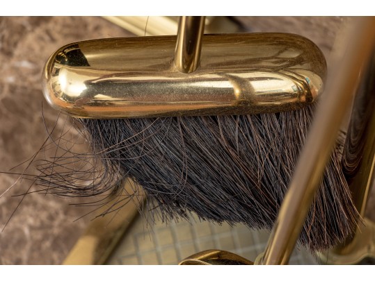 Collection Of Brass And Iron Fire Fire Place Items