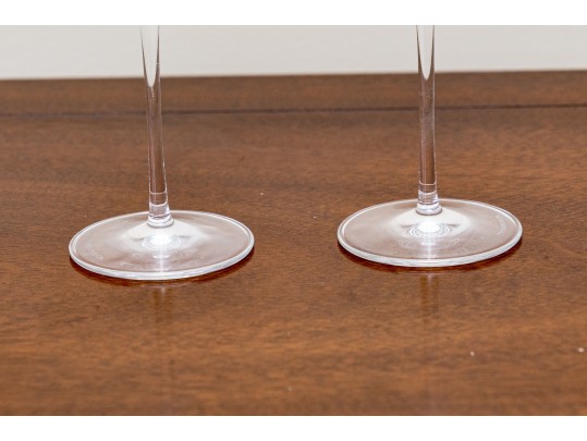 Elegant Pair Of Tiffany & Co. Crystal Champagne Flutes