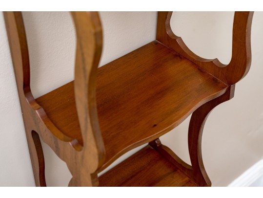 Carved Four Shelf Wall Mounted Shelves