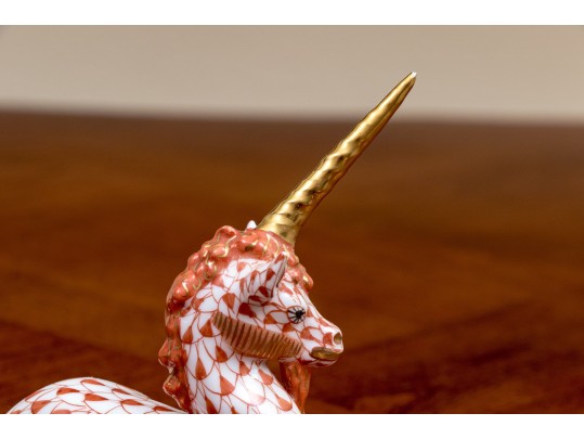 Herend Rust Fishnet Unicorn