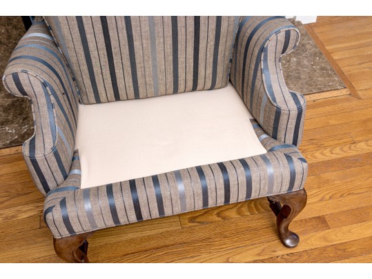 Quality Mahogany Queen Anne Style Wingback Chair