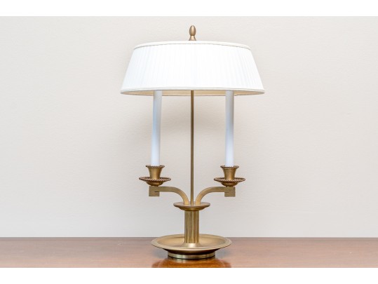 Brass Two Light Bouillotte Lamp