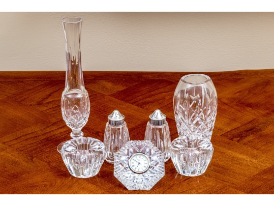 Collection Of Seven Waterford Cut Crystal Items 
