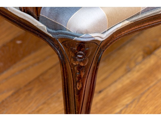 Pair Of Carved And Caned Louis XV Style Fauteuils