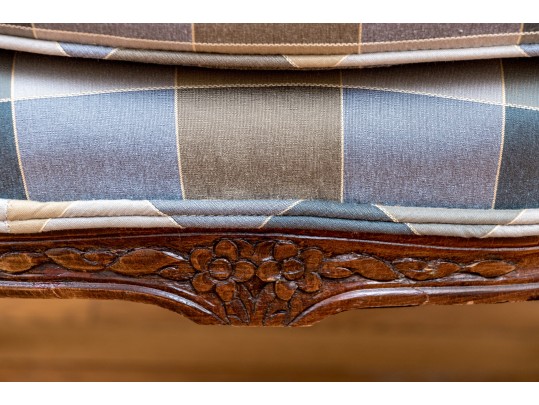 Pair Of Carved And Caned Louis XV Style Fauteuils