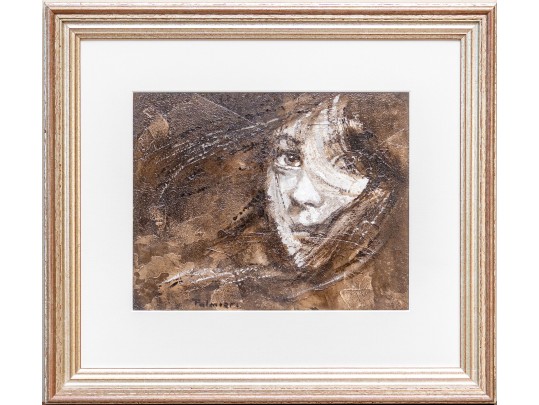 Frank Palmieri (American, 1922-2017) Oil On Board, Portrait Of A Girl