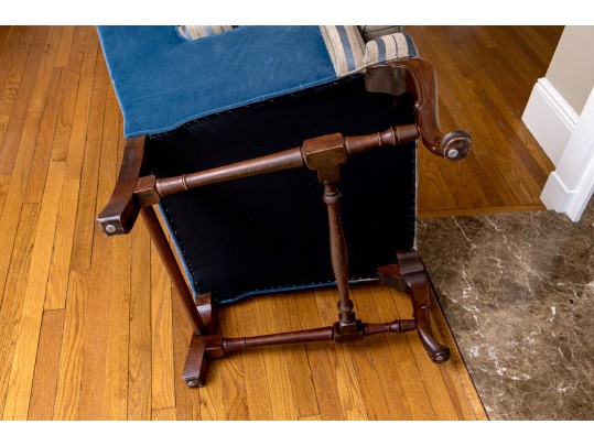 Quality Mahogany Queen Anne Style Wingback Chair