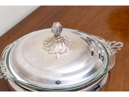 Two Silver Plated Lidded Warming Dishes