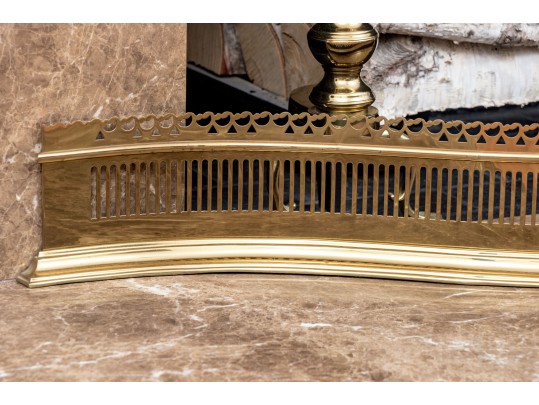 Collection Of Brass And Iron Fire Fire Place Items