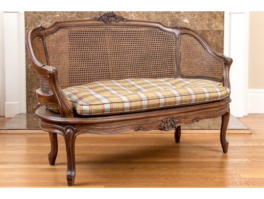 Louis XV Style Cane Back Settee