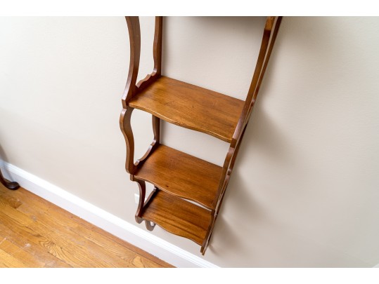 Carved Four Shelf Wall Mounted Shelves