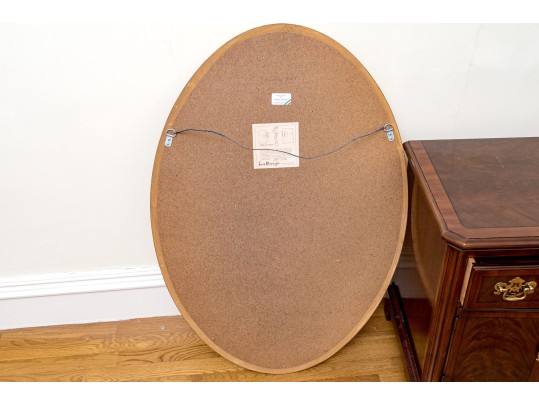 Italian La Barge Oval Beveled Mirror