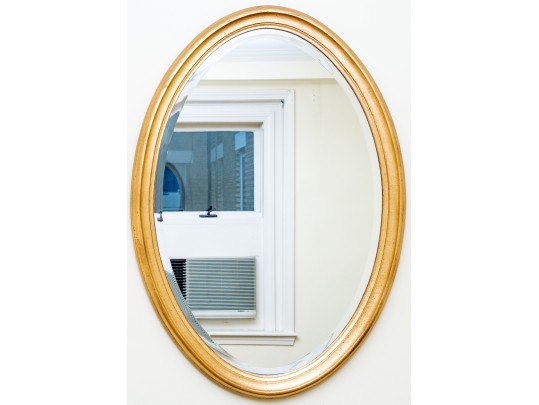 Italian La Barge Oval Beveled Mirror