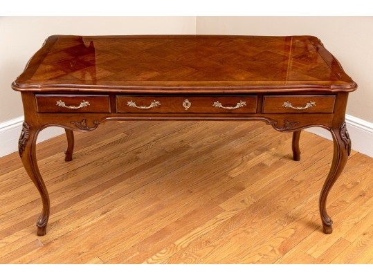 Century Furniture Marquetry Louis XV Style Desk