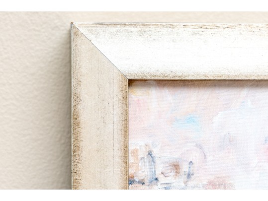 R. M. Rosina Signed Oil On Board, View Of A Window, 1996