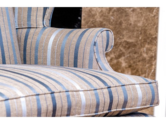 Quality Mahogany Queen Anne Style Wingback Chair