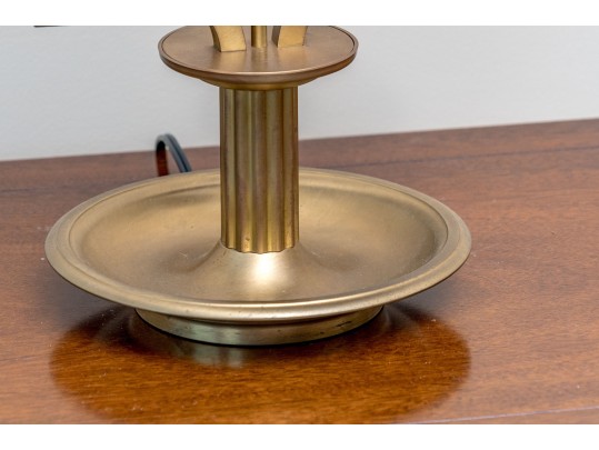 Brass Two Light Bouillotte Lamp