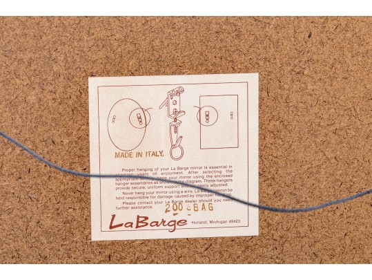 Italian La Barge Oval Beveled Mirror