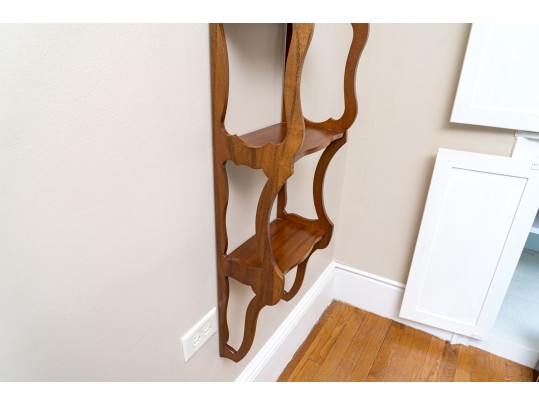 Carved Four Shelf Wall Mounted Shelves