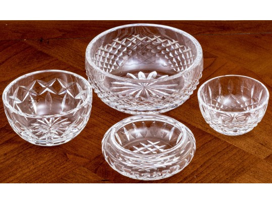 Collection Of Cut Crystal Bowls Including Waterford