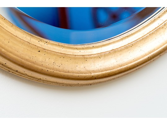Italian La Barge Oval Beveled Mirror