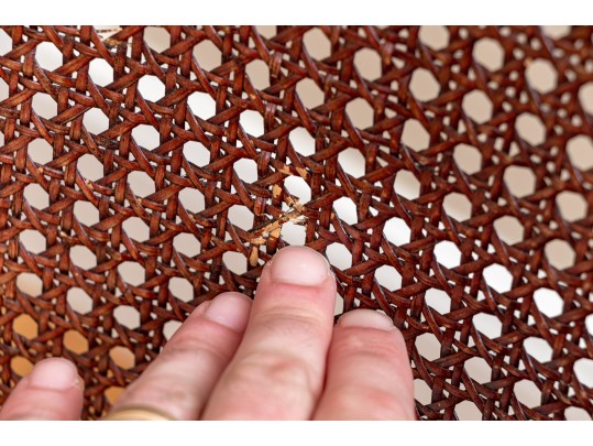 Pair Of Carved And Caned Louis XV Style Fauteuils