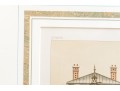 Set Of Three Architectural Lithographs In Color