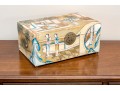 Chinese Canvas Wrapped And Painted Diminutive Trunk