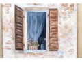 R. M. Rosina Signed Oil On Board, View Of A Window, 1996
