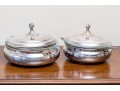 Two Silver Plated Lidded Warming Dishes