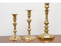 Assembled Lot Of Five Brass Candlesticks
