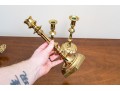 Assembled Lot Of Five Brass Candlesticks