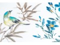 Set Of Two Japanese Paintings On Paper, Bird On Branches