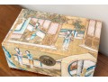 Chinese Canvas Wrapped And Painted Diminutive Trunk