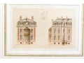 Set Of Three Architectural Lithographs In Color