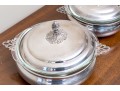 Two Silver Plated Lidded Warming Dishes