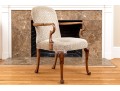 Quality Carved Mahogany Queen Anne Style Armchair